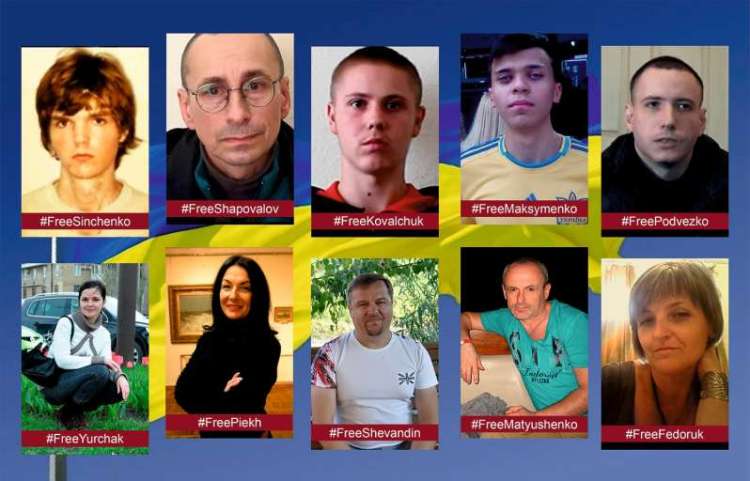 Navire Shtandart, ukrainiens emprisonnés pourle drapeau ukrainien